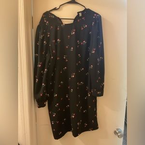 Black, Floral, Old Navy Dress